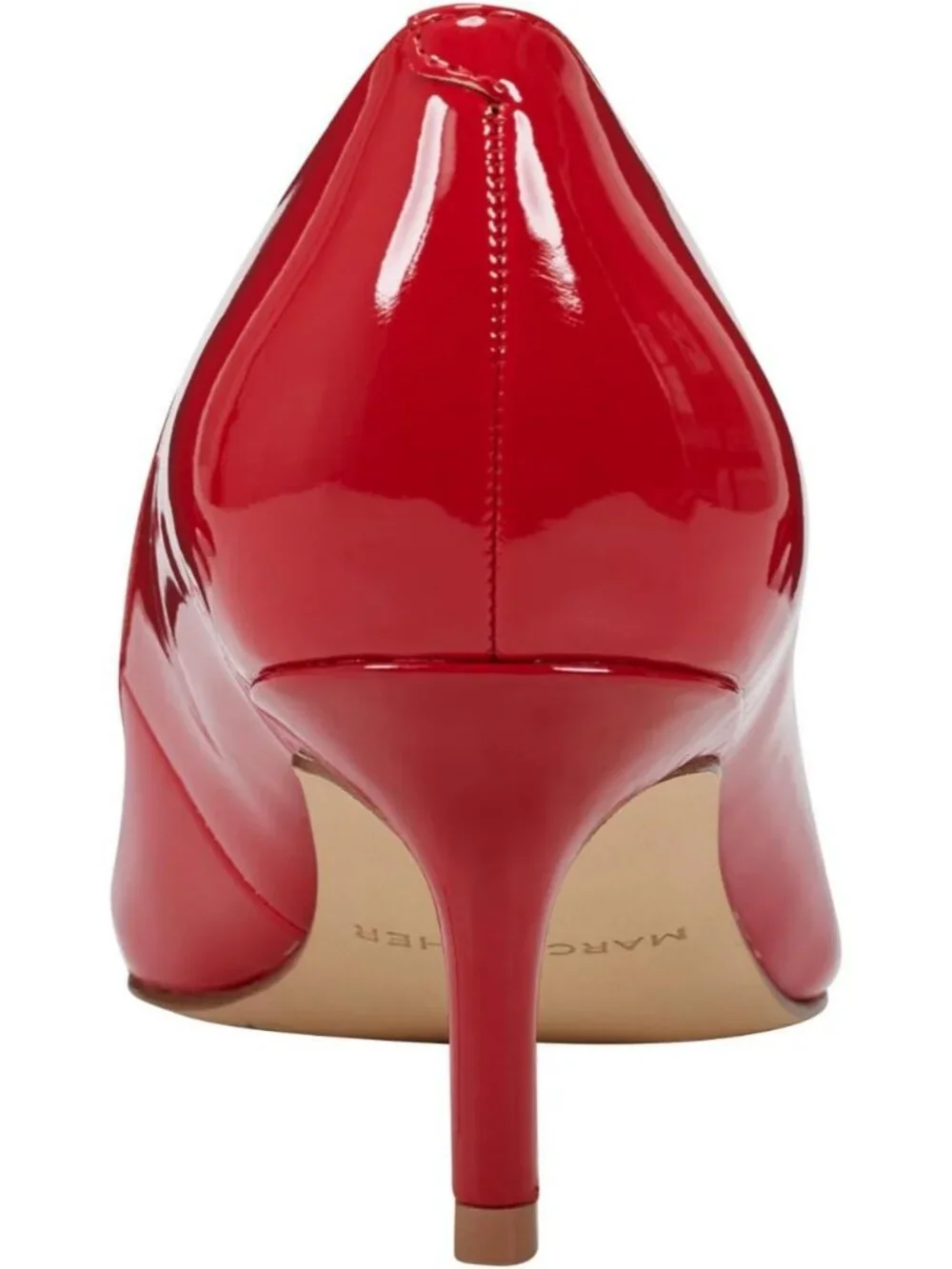 Women's All Red Modern Pointed Toe Alola Dress Casual Pumps Pull On Heel Shoes